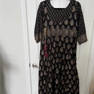 Elegant Black and Gold Dress